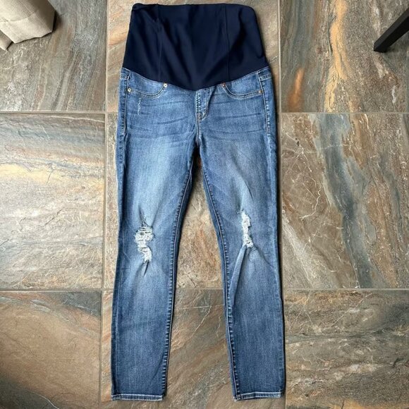 INGRID & ISABEL Women’s Maternity Skinny Jeans Distressed Size 30 - Picture 2 of 7